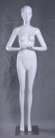 Manacanh Nữ 132 - Nhựa Trắng Sáng - Đứng chấp 2 tay trước ngực